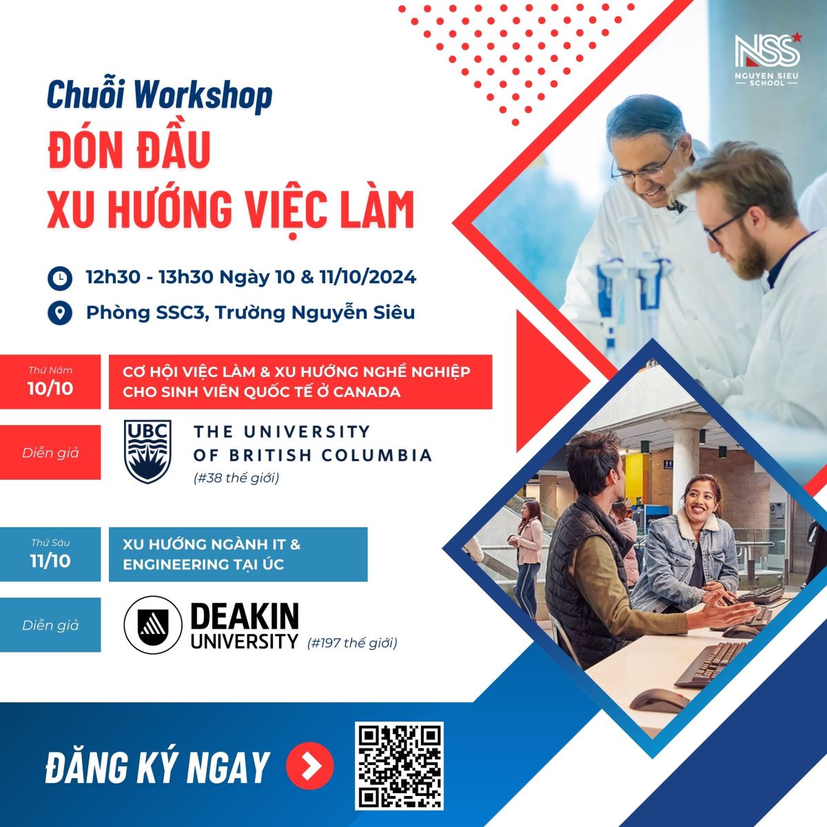ĐÓN ĐẦU XU HƯỚNG VIỆC LÀM CÙNG CHUỖI WORKSHOP TỪ CÁC TRƯỜNG ĐH TOP ĐẦU THẾ GIỚI