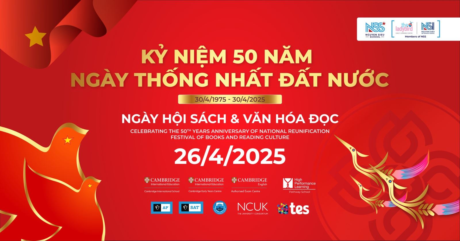 CHÀO ĐÓN NGÀY HỘI SÁCH VÀ VĂN HÓA ĐỌC - MỪNG 50 NĂM THỐNG NHẤT NON SÔNG