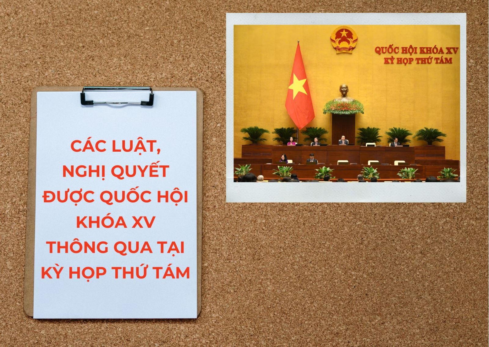 CÁC LUẬT, NGHỊ QUYẾT ĐƯỢC QUỐC HỘI KHÓA XV THÔNG QUA TẠI KỲ HỌP THỨ TÁM