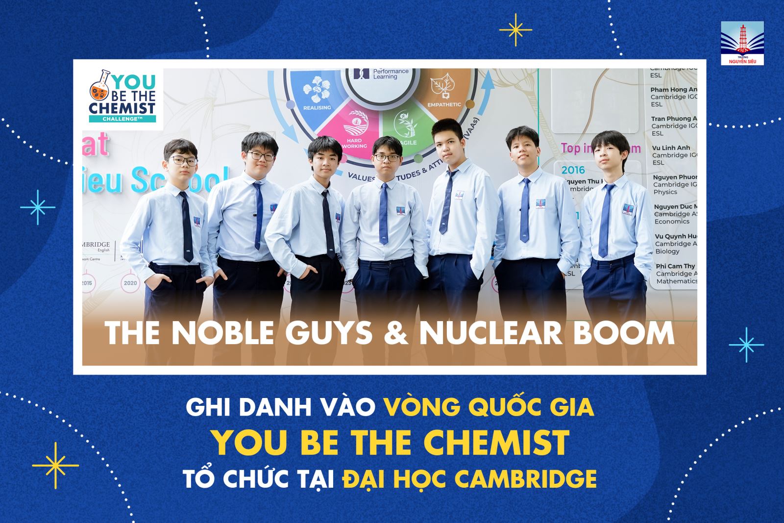 SẴN SÀNG CHINH PHỤC KỲ THI HÓA HỌC QUỐC TẾ TẠI ĐẠI HỌC TOP 5 THẾ GIỚI