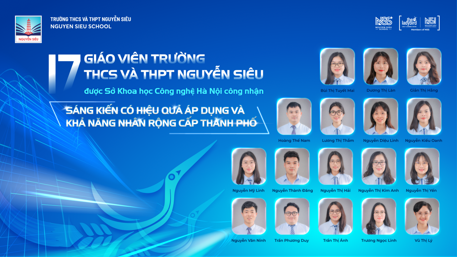 17 sáng kiến của giáo viên Trường Nguyễn Siêu được công nhận hiệu quả áp dụng và khả năng nhân rộng cấp Thành phố