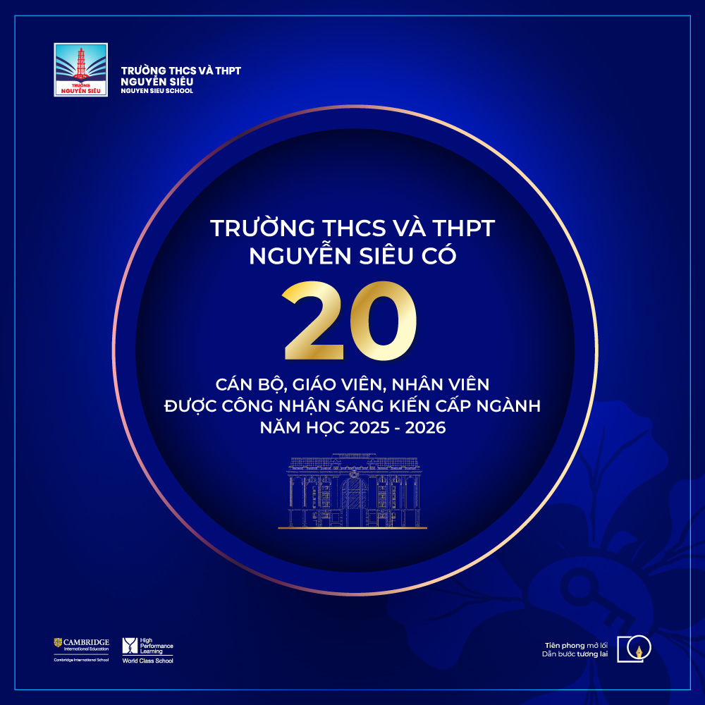20 thầy cô Trường Nguyễn Siêu được công nhận sáng kiến cấp ngành năm học 2025 - 2026