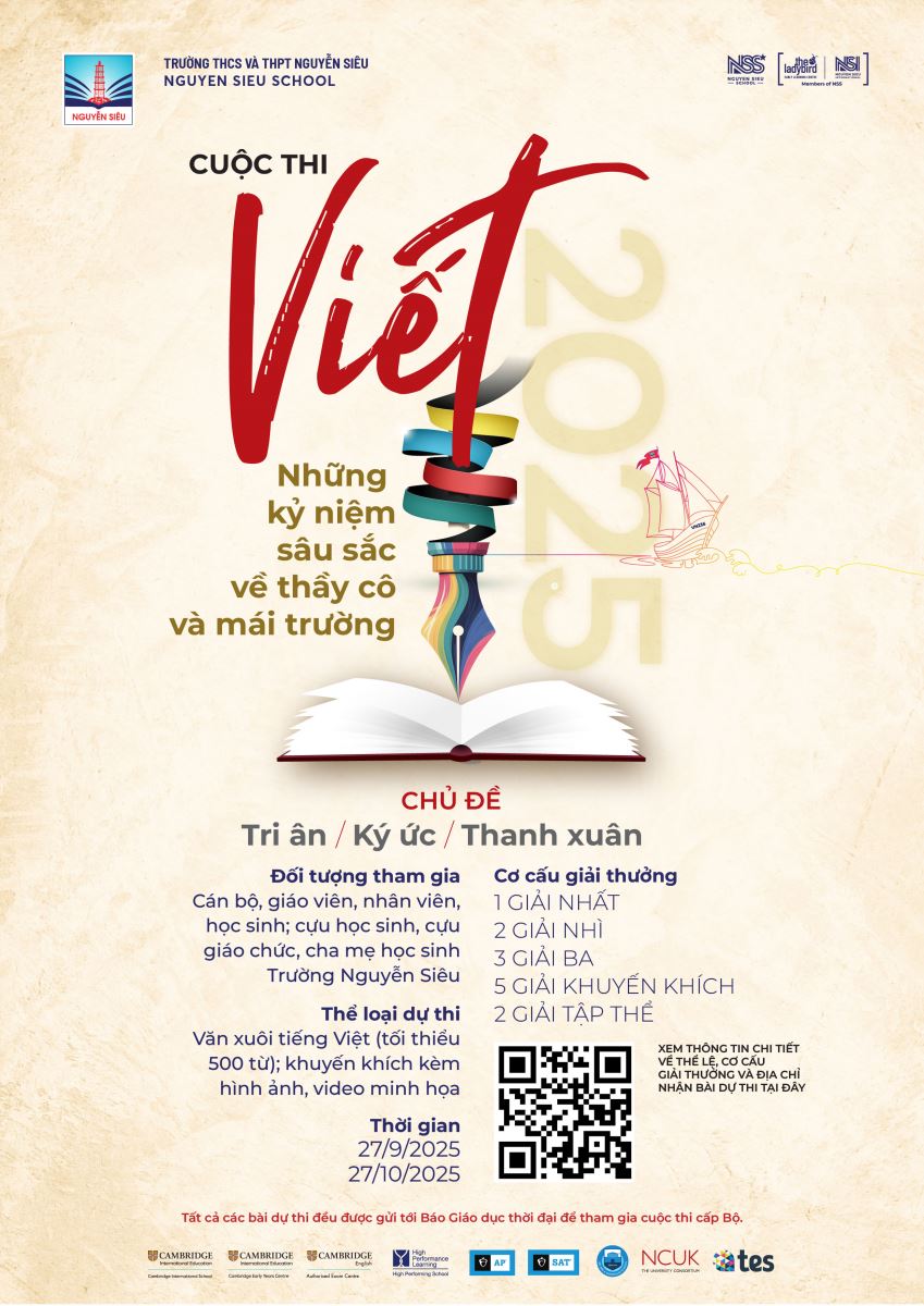 Cuộc thi viết năm 2025: Những kỷ niệm sâu sắc về thầy cô và mái trường