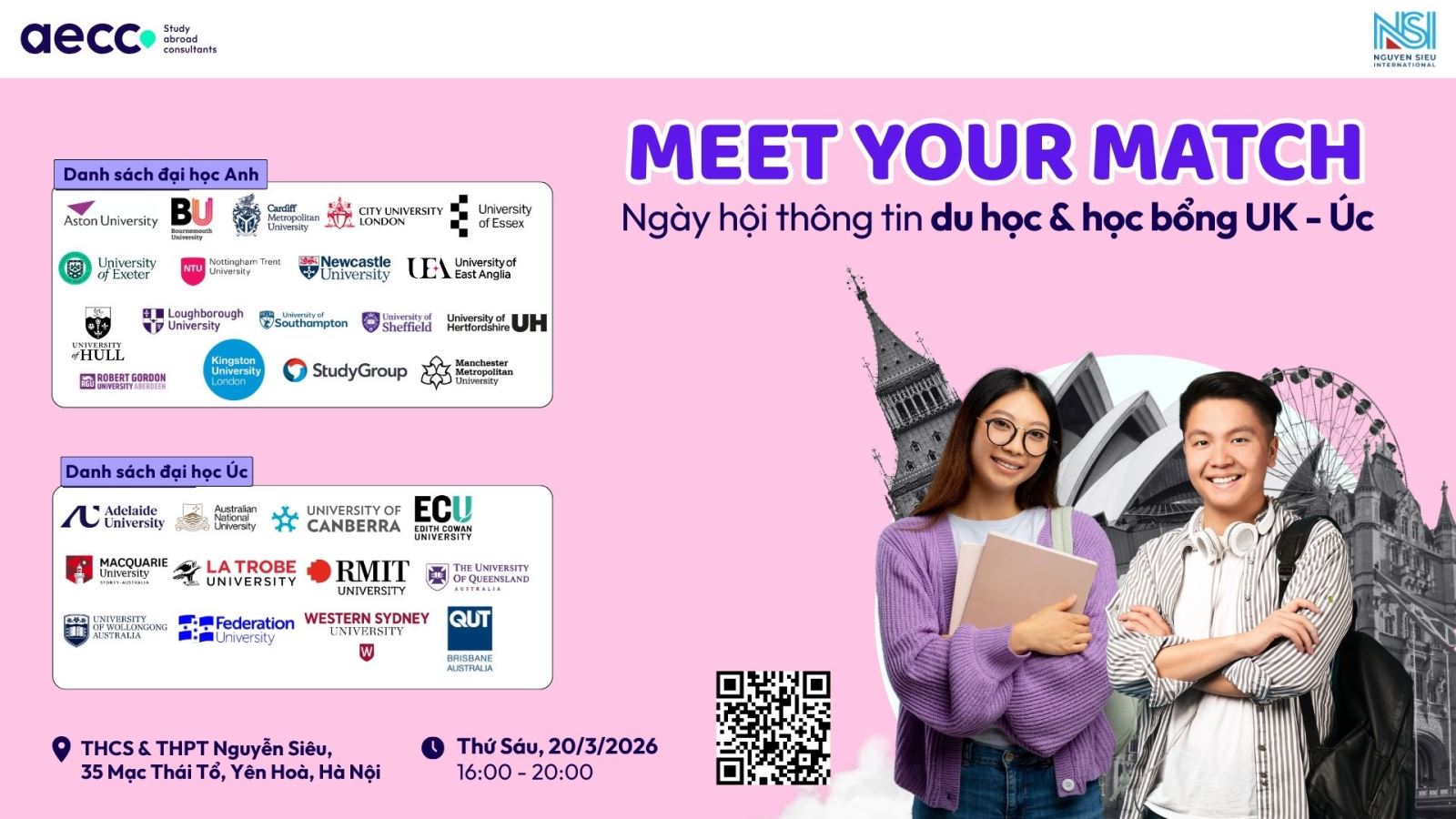 Ngày hội Du học Anh – Úc 2026 | Gặp trực tiếp 20+ đại học và tư vấn học bổng