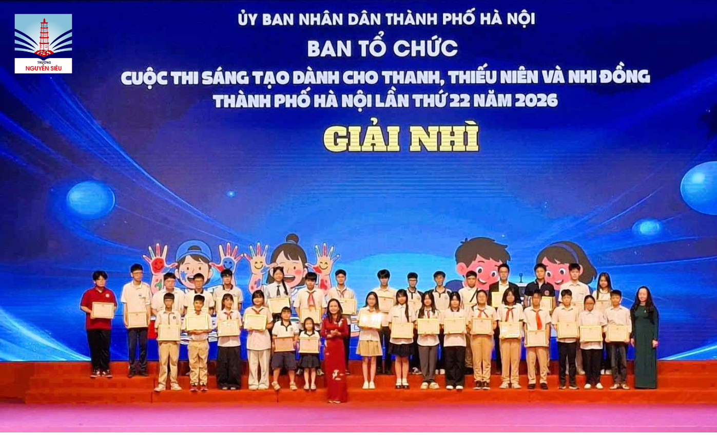NSERS TỎA SÁNG TẠI CUỘC THI SÁNG TẠO THANH, THIẾU NIÊN VÀ NHI ĐỒNG HÀ NỘI 2026